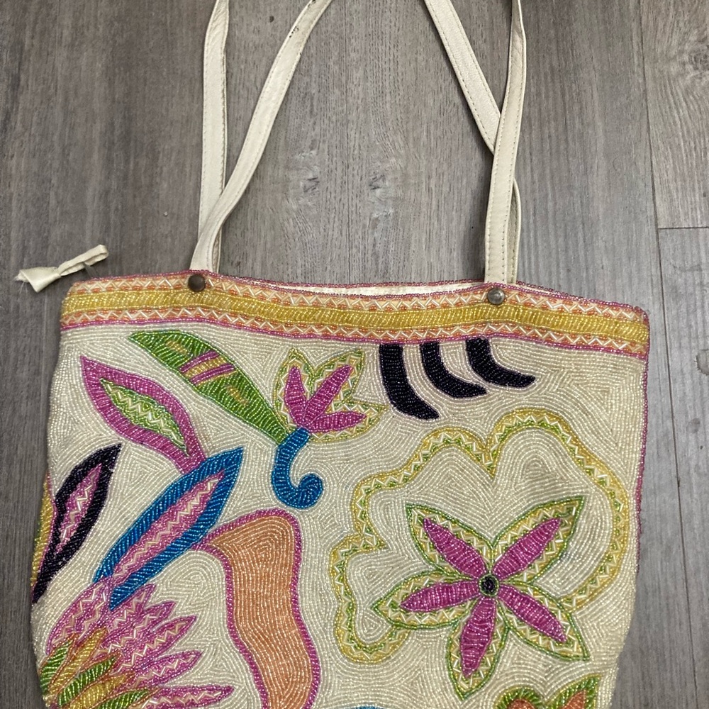 Handmade Glass Seed Beaded Purse Made In India 60’s-80’s